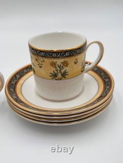 Wedgwood India Bone China Coffee Tea Set 16 Pc Coffee Pot Teapot Cups Saucers