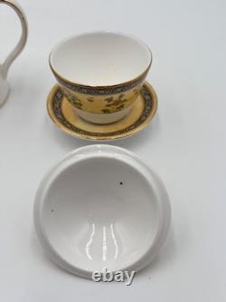 Wedgwood India Bone China Coffee Tea Set 16 Pc Coffee Pot Teapot Cups Saucers