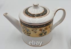 Wedgwood India Bone China Coffee Tea Set 16 Pc Coffee Pot Teapot Cups Saucers