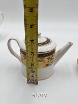 Wedgwood India Bone China Coffee Tea Set 16 Pc Coffee Pot Teapot Cups Saucers