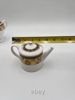 Wedgwood India Bone China Coffee Tea Set 16 Pc Coffee Pot Teapot Cups Saucers
