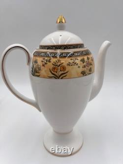 Wedgwood India Bone China Coffee Tea Set 16 Pc Coffee Pot Teapot Cups Saucers