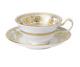 Wedgwood Prestige Gold Columbia Peony Cup And Saucer Set Gift Boxed