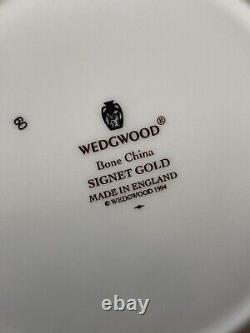 Wedgwood Signet Gold 6 Person Tea Set 1994 96 NEW Cups Saucers Plates Tea Pot