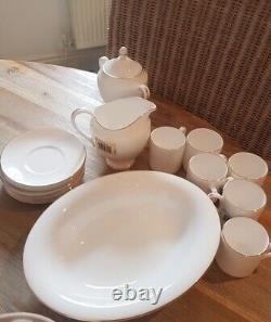 Wedgwood Signet Gold 6no Espresso Cups Vegetable Dish Milk & Sugar All Brand New