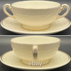 Wedgwood of Etruria Gold Trim Patrician 12pc Soup Cups & Saucers c1930s England
