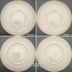 Wedgwood of Etruria Gold Trim Patrician 12pc Soup Cups & Saucers c1930s England