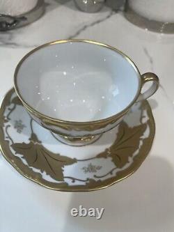 Weimar Jutta Gold Leaf Demitasse 6 Cups With Saucers. Excellent