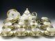 Weimar Katharina Gold Gilded Coffee Dessert Set For 10 Pot Cup Saucer Trio Plate