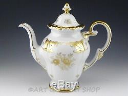 Weimar KATHARINA GOLD GILDED COFFEE DESSERT SET FOR 10 POT CUP SAUCER TRIO PLATE