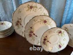 Wellington bone china tea-set, Art nouveau, c 1906,'Gilded Violet
