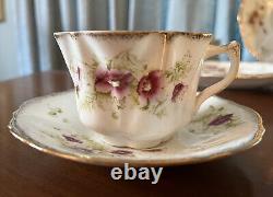 Wellington bone china tea-set, Art nouveau, c 1906,'Gilded Violet