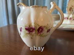 Wellington bone china tea-set, Art nouveau, c 1906,'Gilded Violet