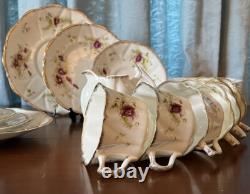 Wellington bone china tea-set, Art nouveau, c 1906,'Gilded Violet