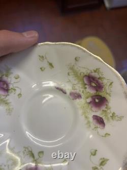 Wellington bone china tea-set, Art nouveau, c 1906,'Gilded Violet