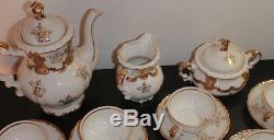 White and Gold Mitterteich BavariaFull Set6 cups & saucers, teapot, etc 038