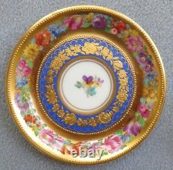 Wilhelm Koch W K Dresden Demitasse Cup & Saucer Cobalt Gold inside & out Saxony