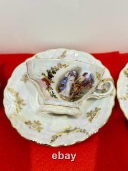 Wintering Bavaria Germany pearl coffee cup saucer & Coffe pot / gold 25pc