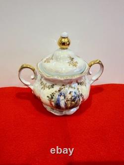 Wintering Bavaria Germany pearl coffee cup saucer & Coffe pot / gold 25pc