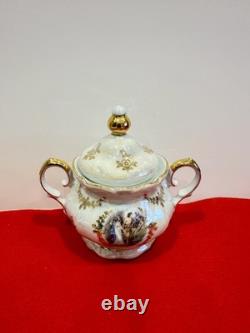 Wintering Bavaria Germany pearl coffee cup saucer & Coffe pot / gold 25pc