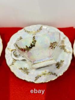 Wintering Bavaria Germany pearl coffee cup saucer & Coffe pot / gold 25pc