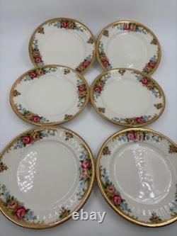 Winterling Coffee Service for 6 Persons, Roses & Gold, 6 Cups/Saucers/Plates