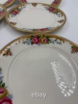 Winterling Coffee Service for 6 Persons, Roses & Gold, 6 Cups/Saucers/Plates