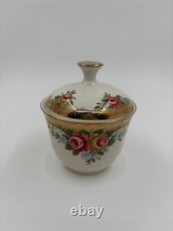 Winterling Coffee Service for 6 Persons, Roses & Gold, 6 Cups/Saucers/Plates