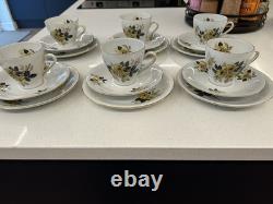 Winterling Gold Deco Tea Cup Saucers X 6 And Side Plates