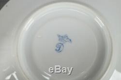 Wolfsohn Dresden Hand Painted Dock Scenes & Gold Covered Bouillon Cup & Saucer F