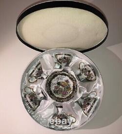 YGC Coffee Espresso Set 12 pcs, 6 Pers. Green Gold Porcelain New OVP + Gifts