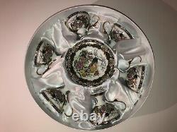YGC Coffee Espresso Set 12 pcs, 6 Pers. Green Gold Porcelain New OVP + Gifts