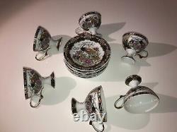 YGC Coffee Espresso Set 12 pcs, 6 Pers. Green Gold Porcelain New OVP + Gifts